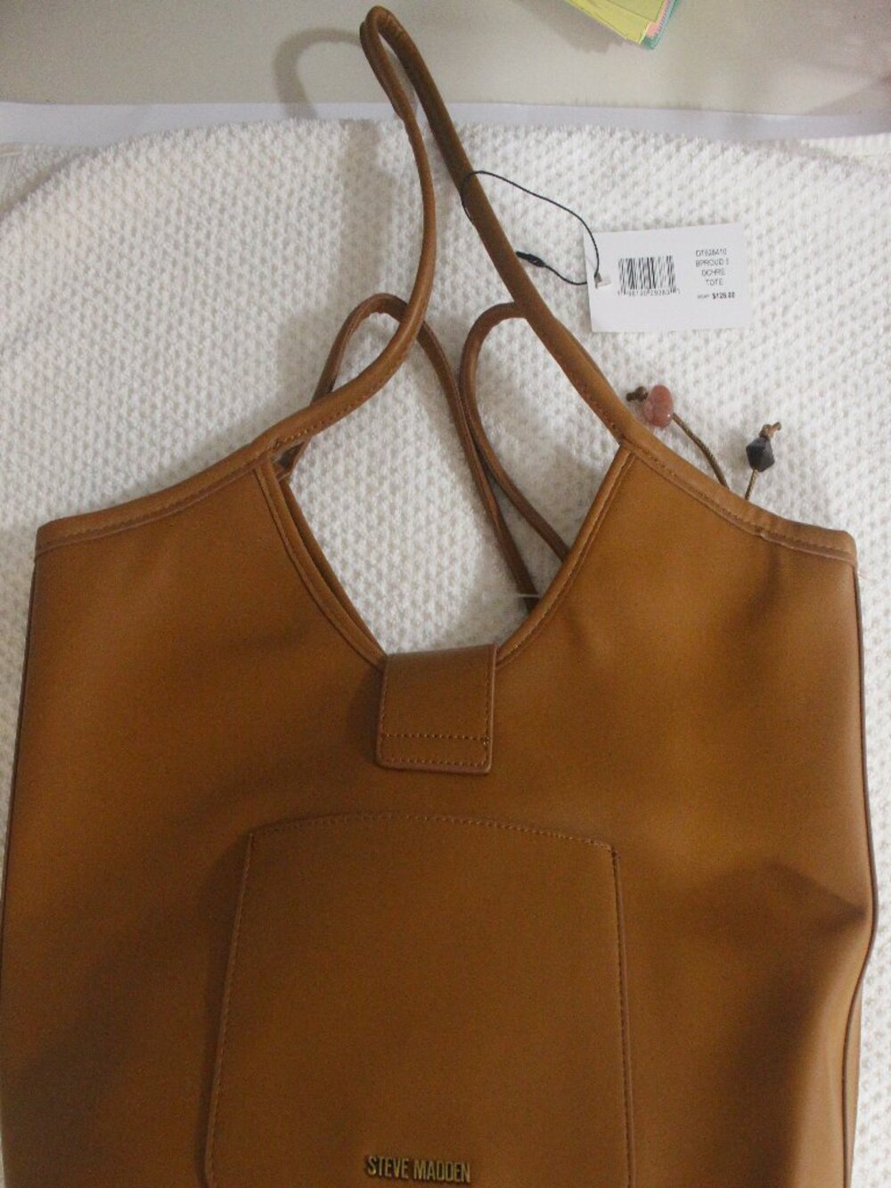 Steve Madden Ochre Shoulder Tote with Front Pocket